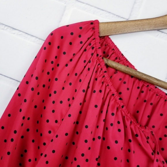 Ellen Tracy Polkadot Retro BOHO Tunic Size Medium - Picture 4 of 7